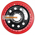 8x16  6x139,7  ET-19  110  Off-Road Wheels  Тойота Ниссан с бедлоком (красный)  черный