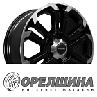 7,5x18  6x139,7  ET30  106,1  Khomen Wheels  KHW1817 (Fortuner/Hilux)  Black-FP
