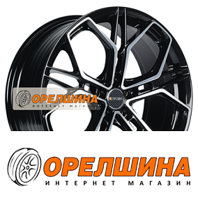 8x18  5x112  ET45  66,6  INCH  FA8534  Gloss Black Machined Face