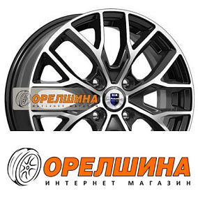 6x16  4x100  ET50  60,1  K&K  Лилиом-оригинал (КС891)  Алмаз черный