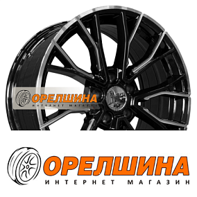 8x18  5x112  ET30  66,56  PDW  5438  Gloss Black Machine Edge and Milled Spoke