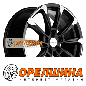 7,5x18  5x108  ET46  63,4  Khomen Wheels  KHW1808 (Tugella/Jaguar XF/F-Pace)  Black-FP