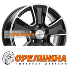 6,5x16  5x114,3  ET46  67,1  Khomen Wheels  KHW1601 (Mitsubishi)  Black-FP