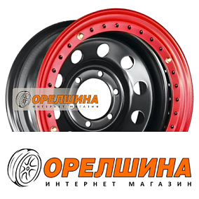 10x15  5x139,7  ET-44  110  Off-Road Wheels  УАЗ с бедлоком (красный)  Черный